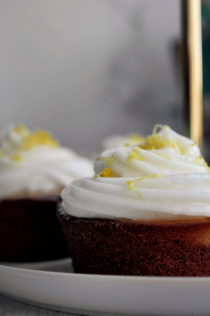 Muffins marbrés chocolat citron glaçage citron vegan sans gluten sans lactose sans lait végétarien végétalien recette Andros
