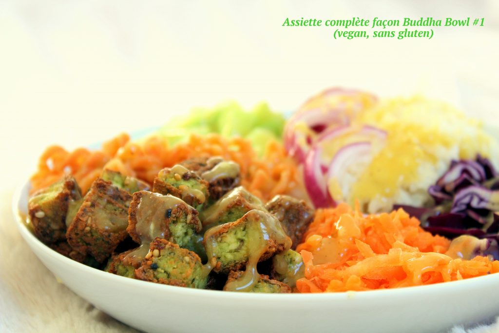 Buddha Bowl tofu ail des ours légumes vegan sans gluten sans lactose végétarien