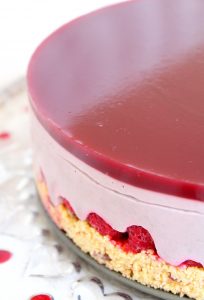 Cheese cake framboises vegan, sans gluten, sans lactose, végétarien
