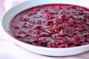 gelée griottes pour forêt noire façon layer cake vegan sans gluten sans lactose végétarien