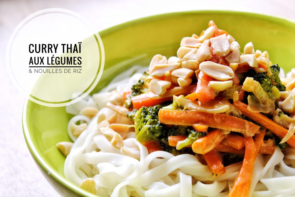Curry thaï aux légumes vegan sans gluten sans lactose végétarien