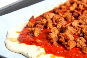 Fausse viande hachée vegan sans gluten protéines soja texturées