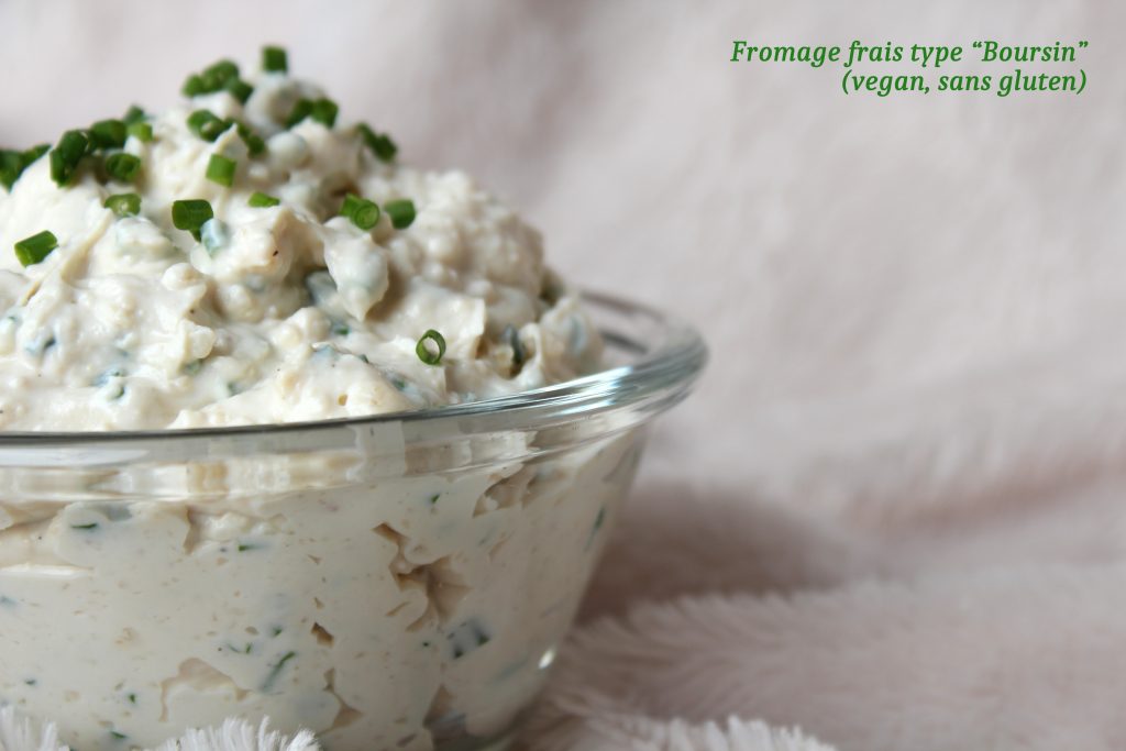 Fromage frais type boursin recette vegan sans gluten sans lactose bio végétarien