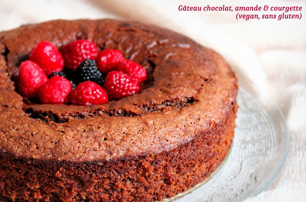 Gâteau chocolat courgette amande vegan sans gluten sans lactose sans oeufs