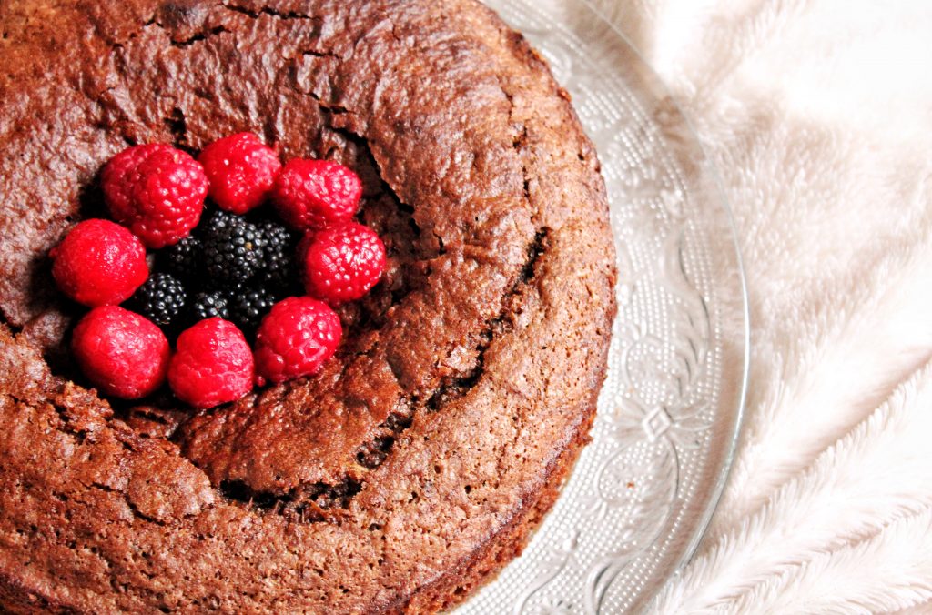 Gâteau chocolat courgette amande vegan sans gluten sans lactose sans oeufs