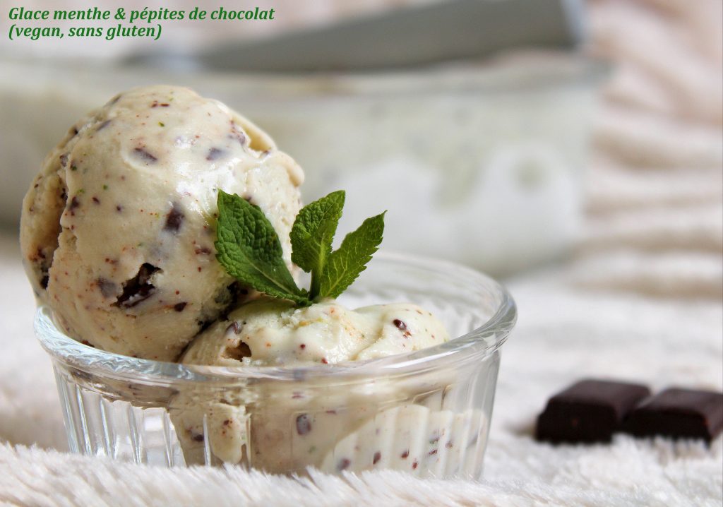 glace menthe pépites chocolat vegan sans gluten sans lactose végétarien