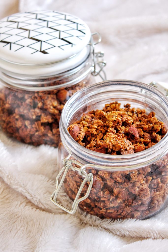 Granola amande coco vegan sans gluten sans lactose végétarien