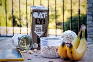 Ingrédients petit déjeuner bowl cake vegan sans gluten sans lactose sans œufs