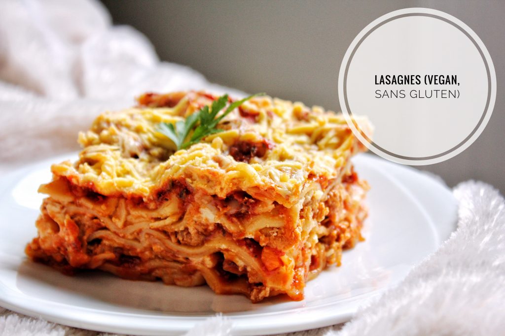 Lasagnes protéines soja texturées béchamel sauce tomate vegan sans gluten sans lactose sans viande végétarien