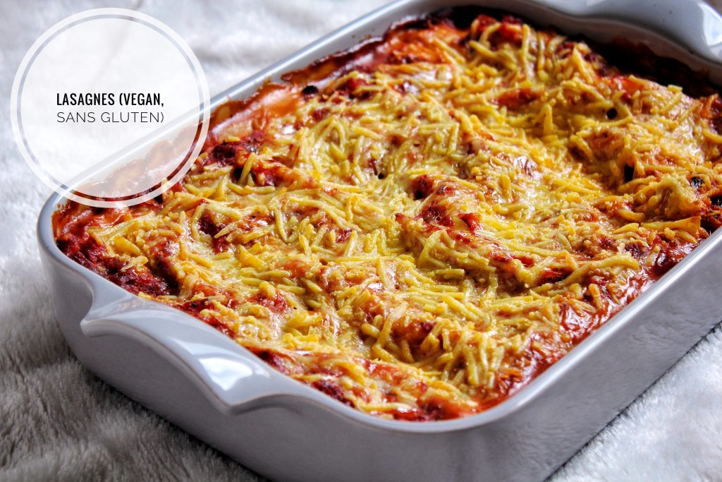 Lasagnes protéines soja texturées béchamel sauce tomate vegan sans gluten sans lactose sans viande végétarien