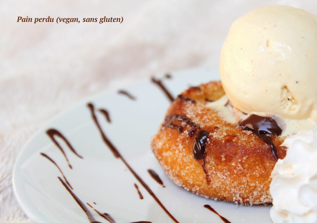 Pain perdu vegan sans gluten sans lactose végétarien