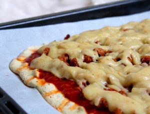 Pizza vegan sans gluten sans lactose fromage de pomme de terre végétarien