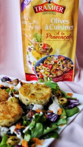 salade de polenta crousti-moelleuse aux olives vegan sans gluten sans lactose végétarien