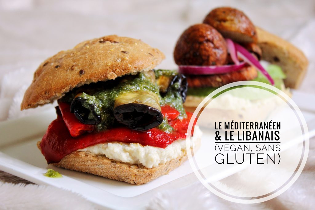 Sandwich vegan sans gluten sans œufs sans lactose végétarien libanais méditerranéen