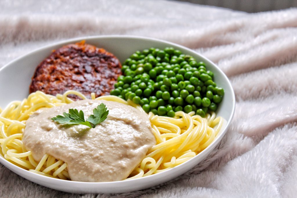 Sauce fromagère pour pâtes vegan végétarien sans fromage haricots blancs noix de cajou
