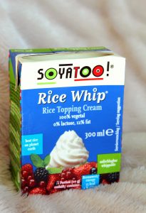 Soyatoo crème à fouetter vegan sans gluten sans lactose chantilly