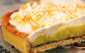 Tarte citron meringuée vegan, sans gluten, sans lactose, sans œufs, végétarien, recette