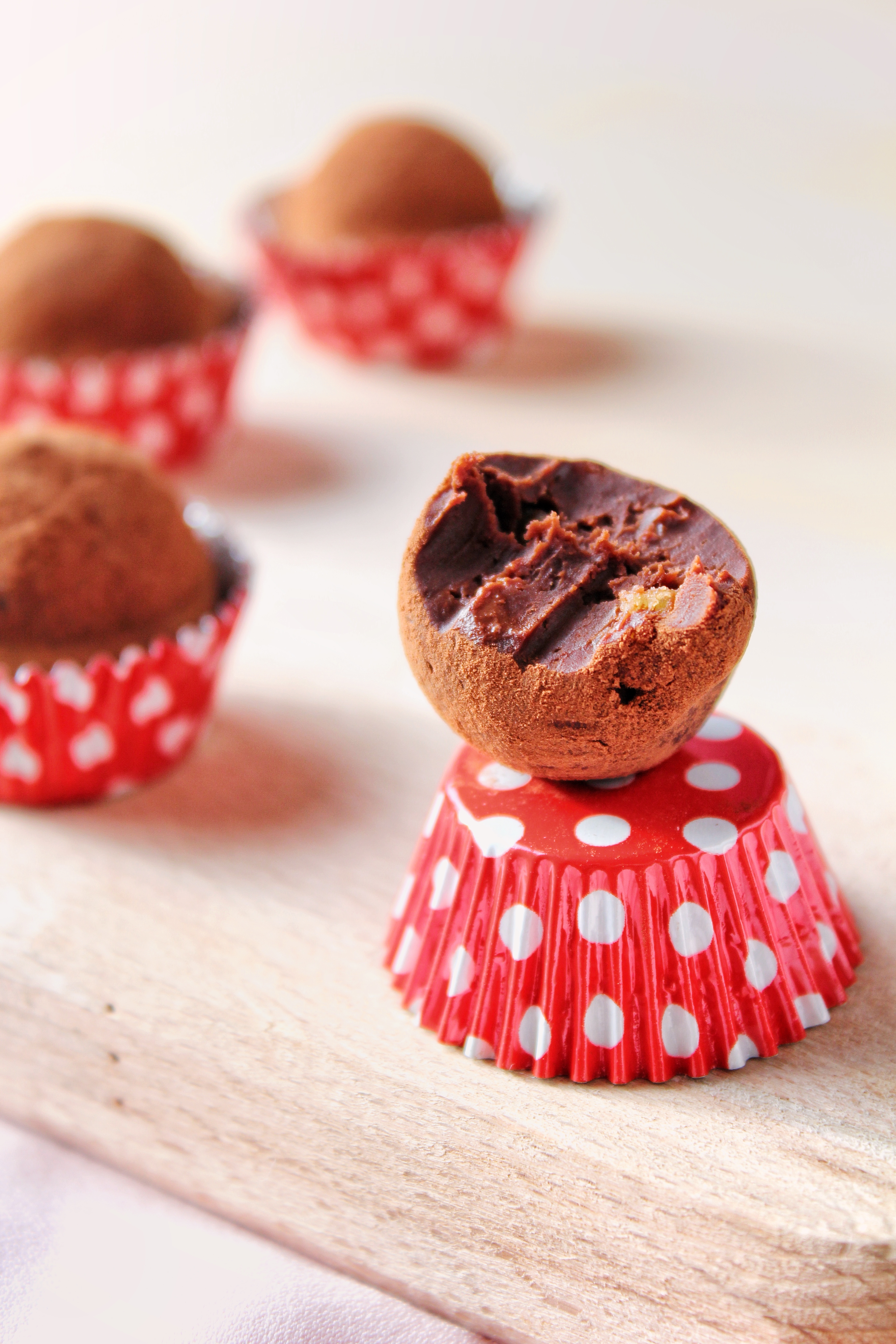 Truffes chocolat et oranges confites vegan, sans gluten, sans lactose
