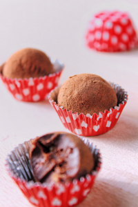 Truffes chocolat et oranges confites vegan, sans gluten, sans lactose